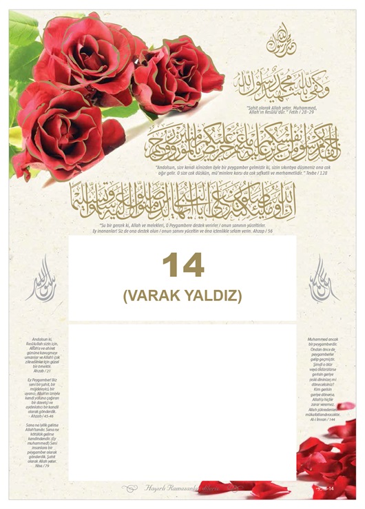 Yaldız Baskılı İmsakiye İmsakiye Bastırma