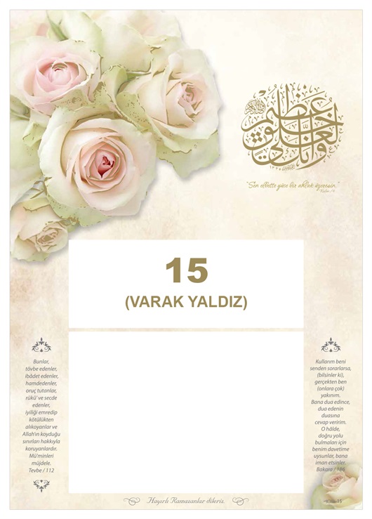 Yaldız Baskılı İmsakiye İmsakiye nerede bastırabilirim