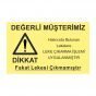 Halı Uyarı Etiketi