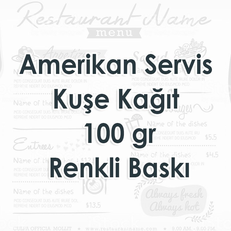 Renkli Amerikan Servis