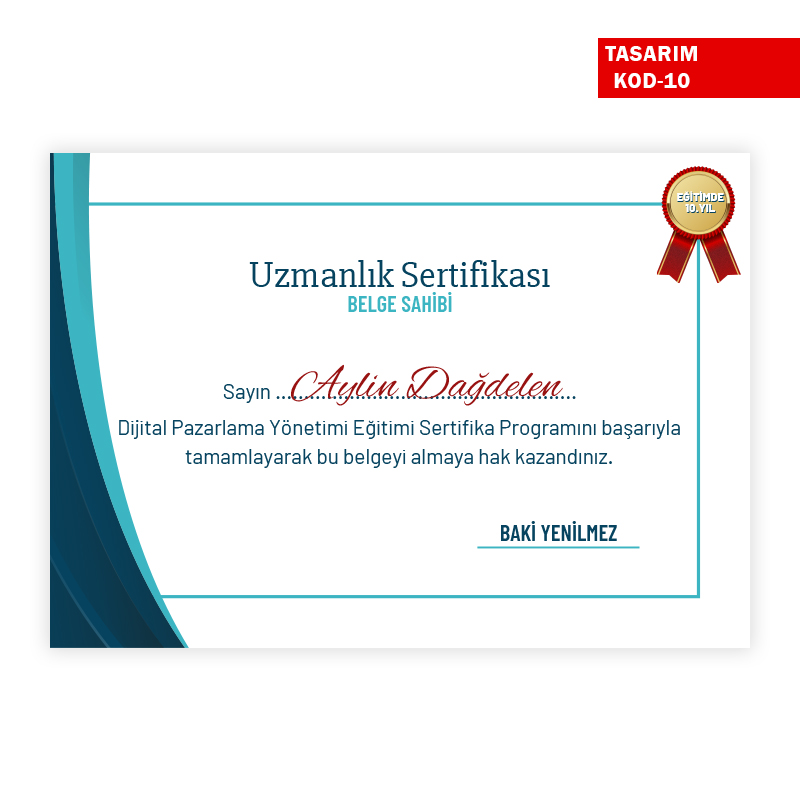 Uzmanlık Sertifikası Uzmanlık Sertifikası