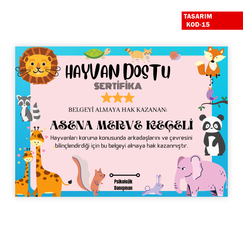 Hayvan Dostu Sertifikası Hayvan Dostu Sertifikası