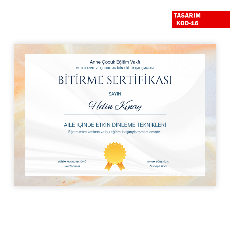 Bitirme Sertifikası Bitirme Sertifikası