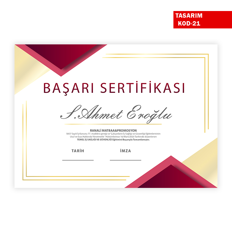Başarı Sertifikası Başarı Sertifikası