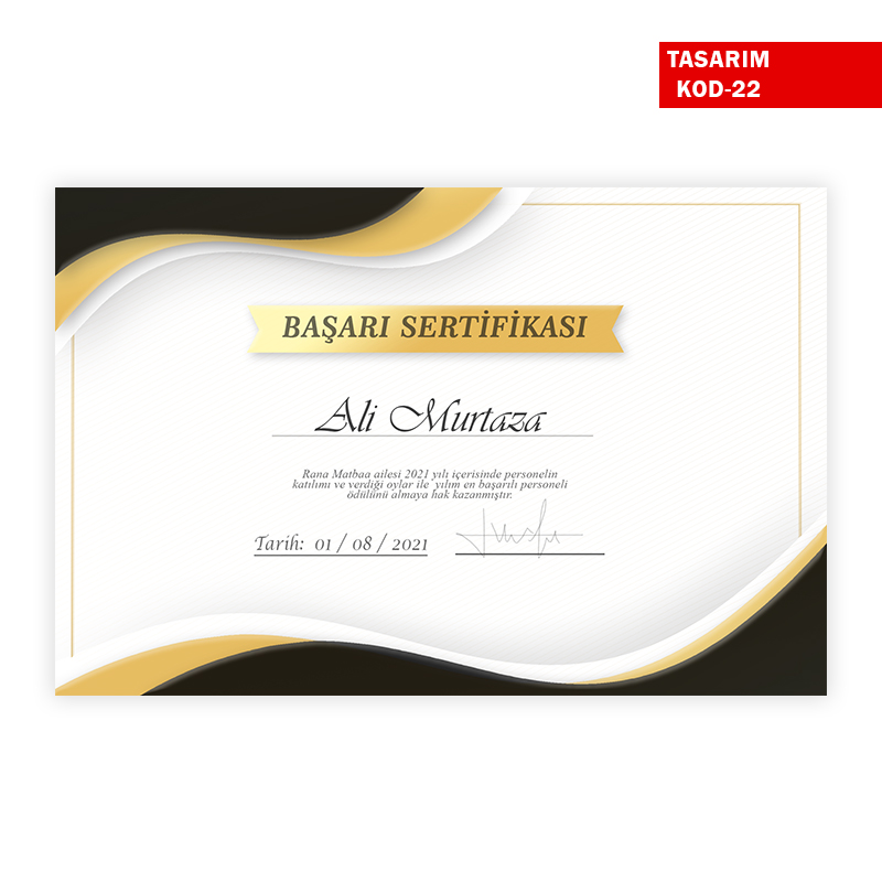 SERTIFIKA-22 Başarı Sertifikası