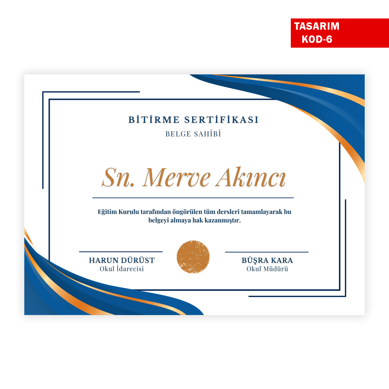 Eğitim Bitirme Sertifikası Eğitim Bitirme Sertifikası