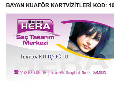 Kadın Kuaförü Kartvizit Tasarımı