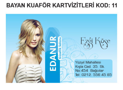 Kadın Kuaförü Kartvizit Tasarımı