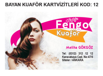 Kadın Kuaförü Kartvizit Tasarımı