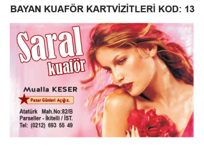 Kadın Kuaförü Kartvizit Tasarımı