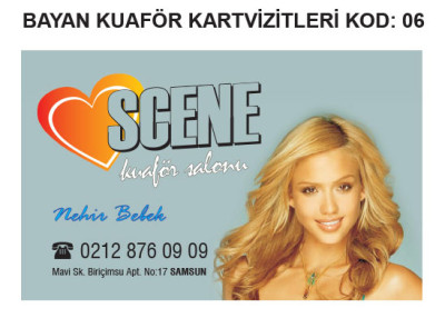 Kadın Kuaförü Kartvizit Örneği