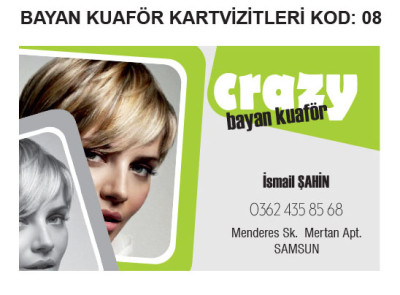 Kadın Kuaförü Kartvizit Tasarımı