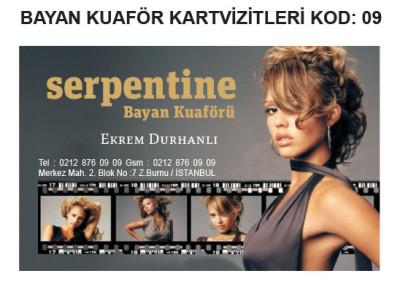 Kadın Kuaförü Kartvizit Tasarımı