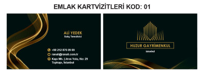 Emlakçı Kartvizit Örnekleri